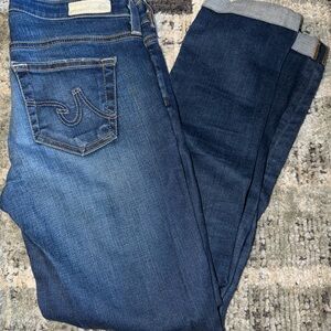Ag Adriano Goldschmied Stilt Roll- Up Cigarette Jeans 25 🩵💙